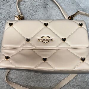 Love Moschino Beige Quilted Crossbody Bag
